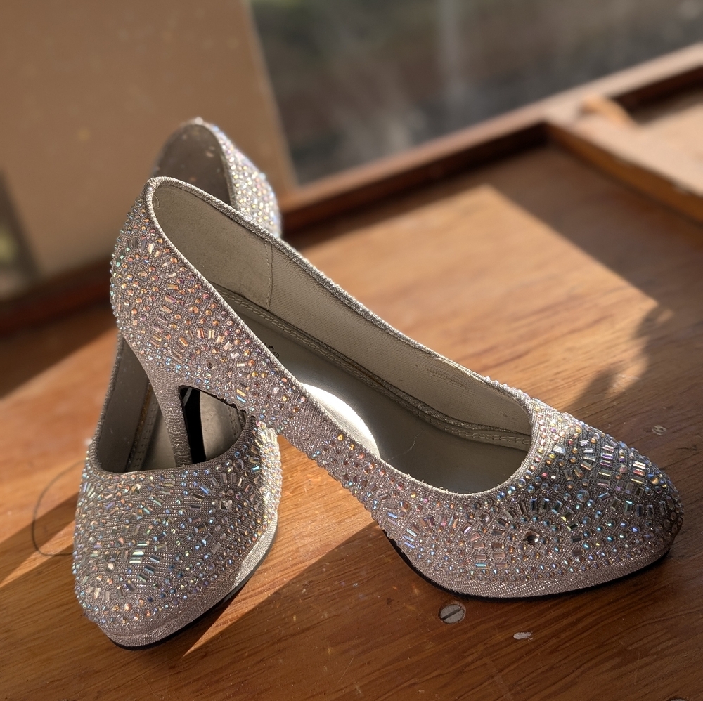 Elegant Rhinestone Embellished Heels